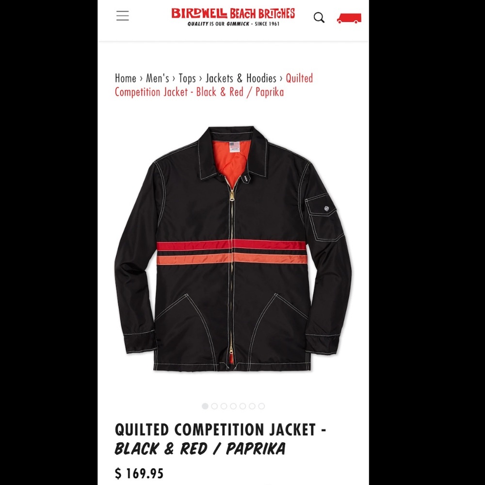 Birdwell Beach Britches Quilted Competition Jacket